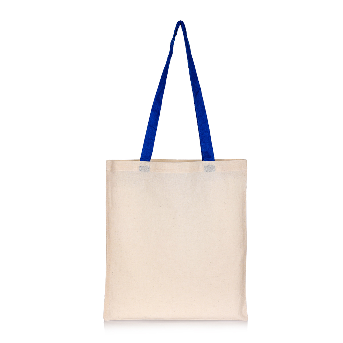 Cotton Tote Bag with Blue Handles