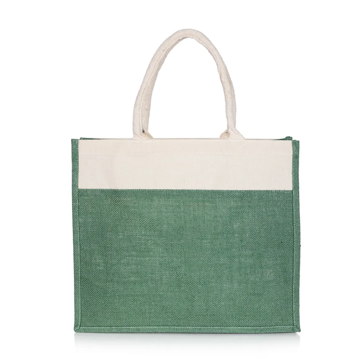 Green Canvas & Jute Eco Bag